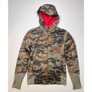 Burton Dryride Zip Heavyweight Hoodie Colombo Camo Snowboard Jacket Size Medium